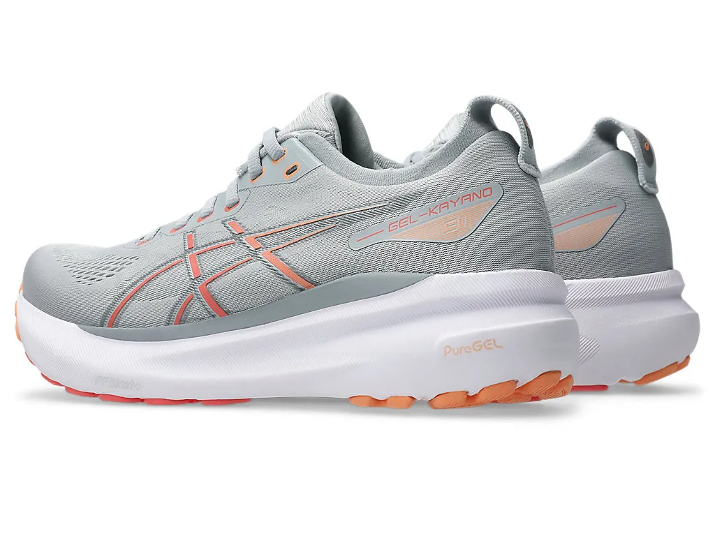 Women's GEL-Kayano 31 WIDE (023 - Piedmont Grey/Papaya)