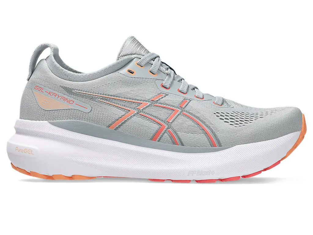 Women's GEL-Kayano 31 WIDE (023 - Piedmont Grey/Papaya)