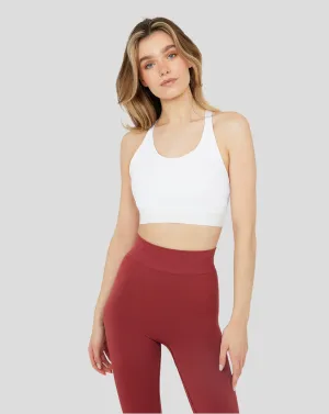 Women's White Metatek Sports Bra