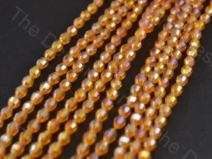 Yellow Rainbow Drum Crystal beads